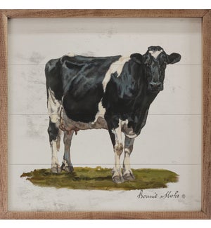 Cow On Grass By Bonnie Mohr